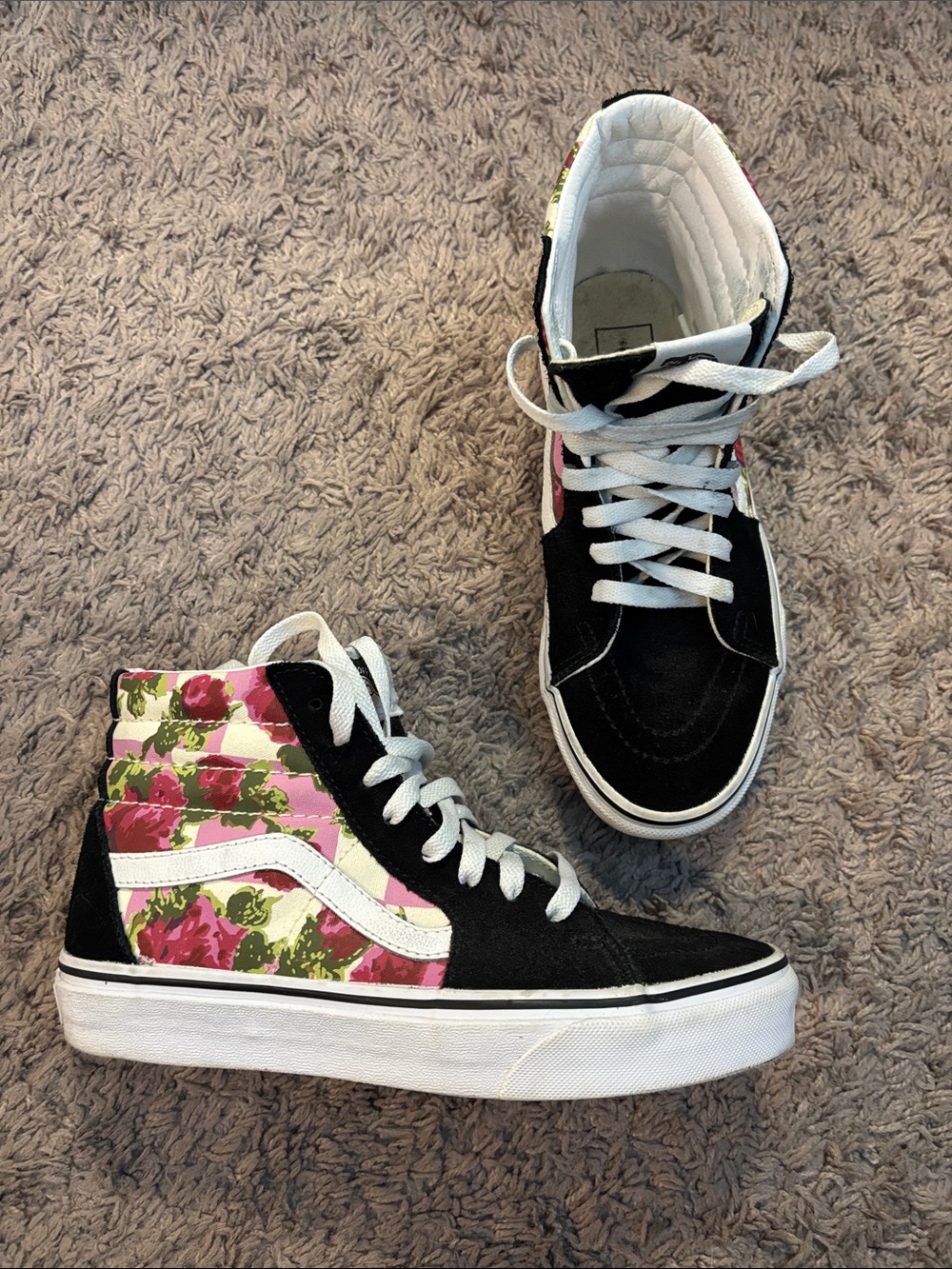 Womens Hightop Floral Vans